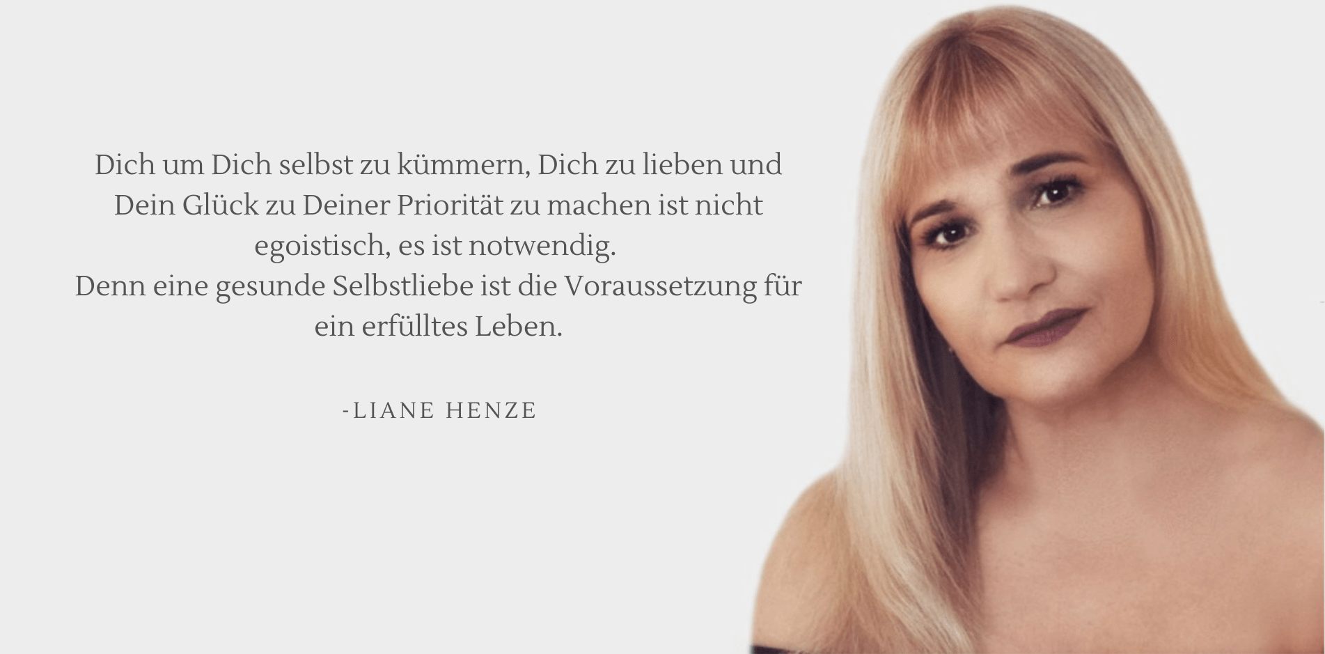 Foto einer Frau mit Zitat